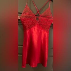 Victoria's Secret Red Lace Chemise
